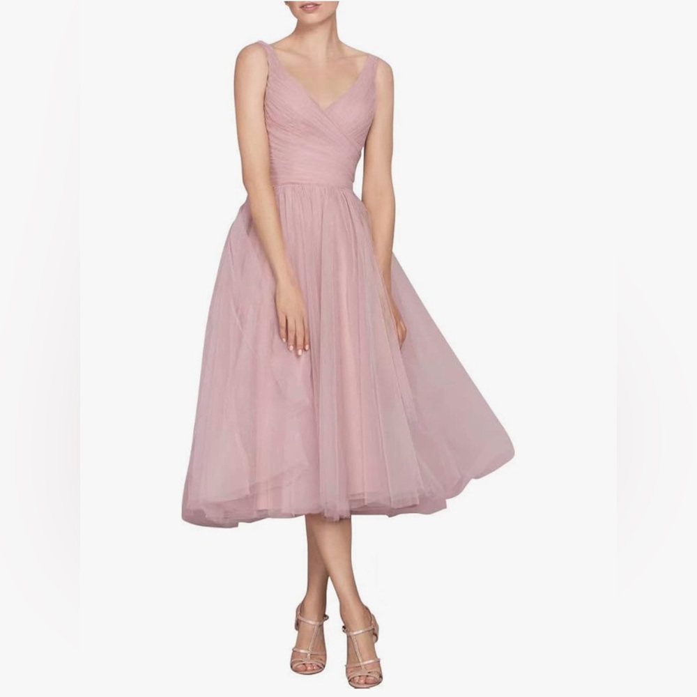 Elegant Pink Midi Dress